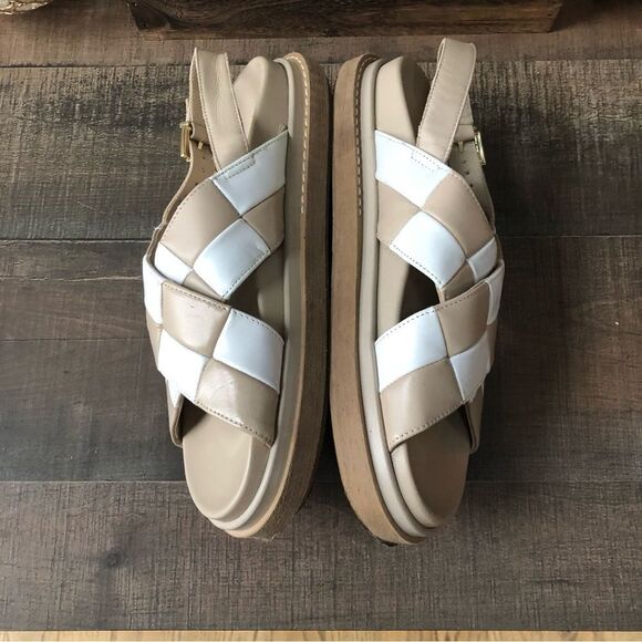 ALOHAS Marshmallow Scacchi Sandal in Tan and White 39 - Picture 7 of 12